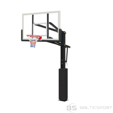 Inground betonējams basketbola statīvs/ konstrukcija ,ar lielo stikla vairogu PRO 180x105cm, 12mm rūdīts stikls