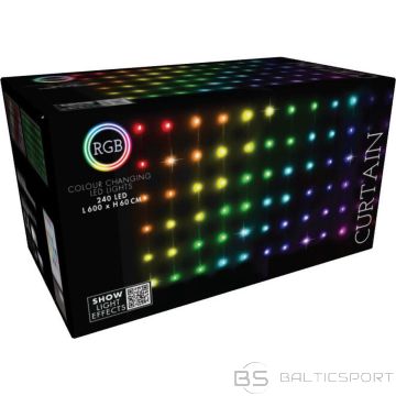 Christmas Decoration CHRISTMAS TREE LIGHTS LIGHT CURTAIN OUTSIDE/INTERNAL 240 LED 600X60CM WITH RGB REMOTE CONTROL COLOR