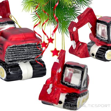 Edelman Mica Decorations stikla Ziemassvētku eglītes rotājums ekskavators