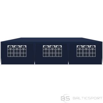 BS PE dārza ēdināšanas telts paviljons 9x3M + 8 sienas tumši zilā krāsā (nav pieejams)