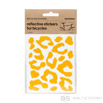 Atstarojošas uzlīmes BOOKMAN velosipēdiem, dzeltens leopards