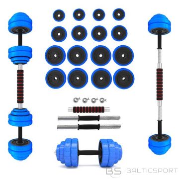 Hanteļu komplekts, regulējamas hanteles /HMS SGG30BAR HAMEĻU-STIECU KOMPLEKTS 30KG
