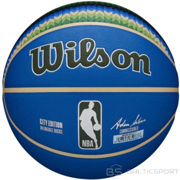 Wilson NBA Team City Collector Milwaukee Bucks Ball WZ4016417ID basketbols (7)