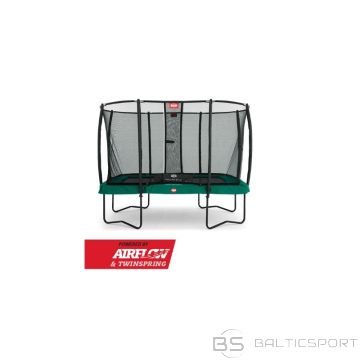 Batuts taisnstūra BERG ULTIM CHAMPION REGULAR 410 GREEN + SAFETY NET DLX XL