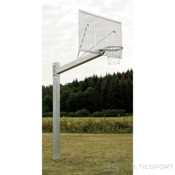 Strītbola basketbola groza konstrukcija  ar režģa metāla  vairogu 180x105cm, profils 150x150