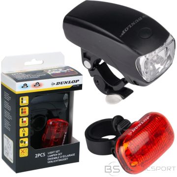 Dunlop LED VELO LUKTURU KOMPLEKTS PRIEKŠĒJAIS/AIZMUGURĒJAIS