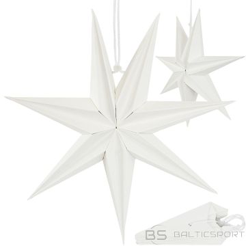 Saska Gift And Decor Papīra dekorācija zvaigzne 30 cm 7 stari balta SASKA GIFT & DECOR