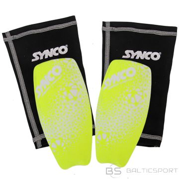 Sportech SYNCO futbola apakšstilbu sargi ar zeķi / dzeltens / XS