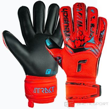 Reusch Attrakt Gold Roll Finger Gloves 53 70 137 3333 / Sarkans / 9,5