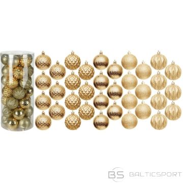 BS DEKORATĪVU PLASTMASAS BUMBIŅU KOMPLEKTS 6CM 35 ZELTA (N/A)