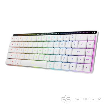 Asus Spēļu tastatūra USB + RF bezvadu + Bluetooth QWERTZ balta ROG Falchion RX zema profila (nav pieejama)