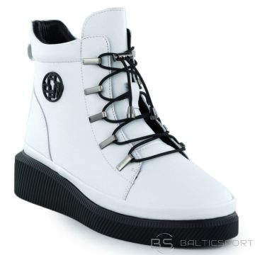 Filippo Sieviešu ādas ķīļveida puszābaki baltā krāsā DBT7416 (40)