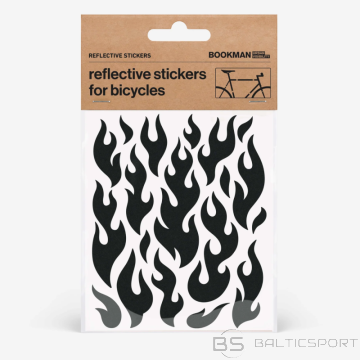 Atstarojošas uzlīmes velosipēdiem BOOKMAN, melnas liesmas