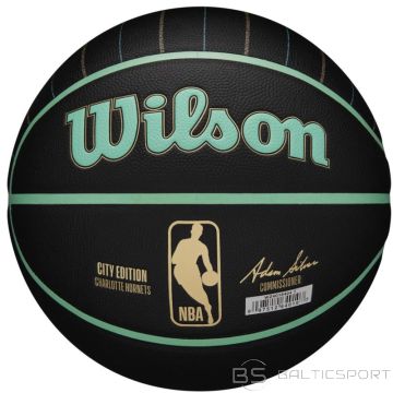 Wilson NBA komandas pilsētas kolekcionārs Charlotte Hornets Ball WZ4016404ID basketbols (7)