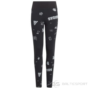 Legginsy adidas JG Bluv Q3 Tight girls Jr IA1567 / czarny / 140 cm