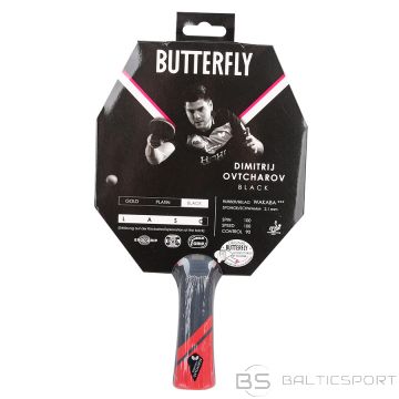 Galda tenisa rakete /Rakete P-Pong Butterfly Ovtcharov Black / FL- wklęsły /