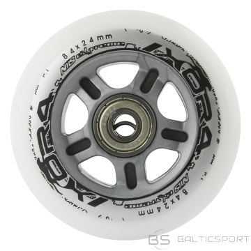 NILS EXTREME PU 84x24 82A balti (4 gab.) + ABEC-7 (8 gab.) komplekts