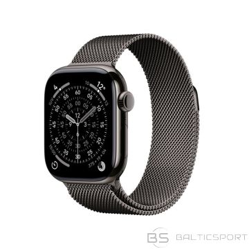 BS Apple Watch Series 11 MF8U4ZR/A OLED 42 mm digitālais 374x446 pikseļu skārienekrāns 5G titāna Wi-Fi GPS (-)