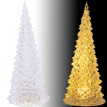 Koopman DECORATIVE CHRISTMAS TREE TRANSPARENT LED WARM WHITE 27CM