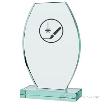 BS Gravēts stikla trofeja ar korpusu + krāsas pildījums (nav pieejams)