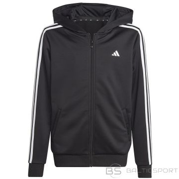 Adidas Džemperis TR-ES 3 Stripes Full-Zip Hoody Jr HY1102 / melns / 152 cm