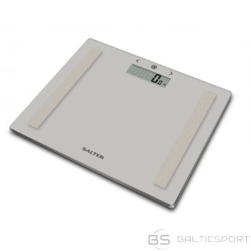 Salter 9113 GY3R Compact Glass Analyser Bathroom Scales - Grey