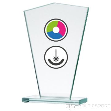 BS Stikla trofeja ar LuxorJet krāsu druku, gravējumu un krāsas pildījumu (nav pieejams)
