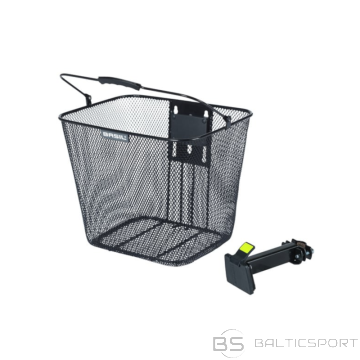 Priekšējais grozs BASIL Bilbao BE kātam, ar rokturi, melns