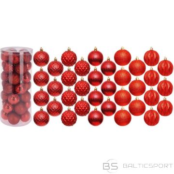 BS Dekoratīvu plastmasas bumbu komplekts 6 cm, 35 gab., sarkans (nav pieejams)