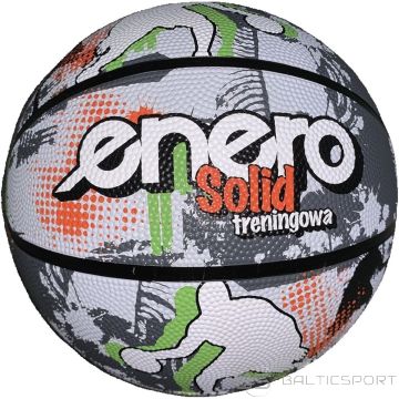 Enero CIETĪGS BASKETBOLS, 7. izmērs, PELĒKS UN BALTS