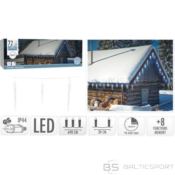 Christmas Decoration LIGHTS LIGHT CURTAIN ICILS OUTSIDE 72 LED COLD WHITE TIMER