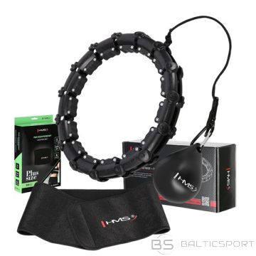 HMS KOMPLEKTĀCIJA HULA HOOP HHW11 BLACK AR SVARU + VIDUKĻA ATBALSTU BR163 BLACK PLUS IZM.