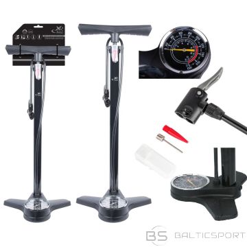 Xqmax МАСТЕРСКАЯ И ВЕЛОСИПЕДНЫЙ НАСОС PRO 174Psi (12Bar) С PRO МАНОМЕТРОМ