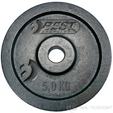 Best Sporting MELNĀ ČUGUNA SVARS 5 KG, diametrs 30 mm