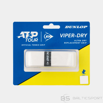 Tennis racket replacement grip DUNLOP VIPERDRY ATP 1pcs, white
