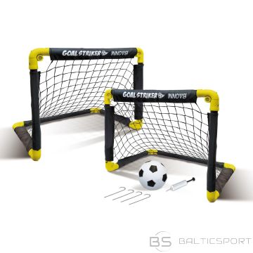 Inna Saliekamu futbola vārtu komplekts 2 gab. 50x44x44 cm ar tīklu, bumbu un sūkni