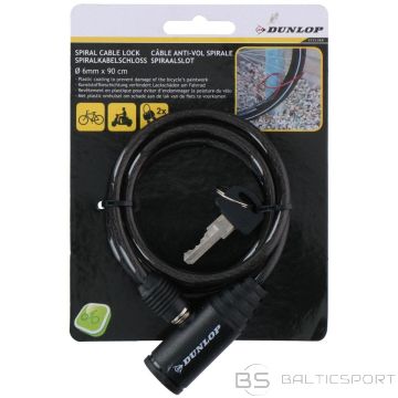 Dunlop SPIRAL BIKE LOCK WITH KEY 0.6x90CM BLACK