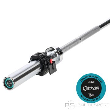 GO320 Olimpiskā stienis 183 cm ar fiksācijas uzmavām HMS PREMIUM