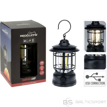 Redcliffs TORCH CAMPING LAMP BLACK USB CHARGING
