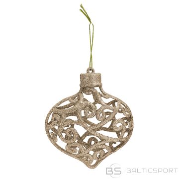 Egļu rotājums 3D, 8cm, šampanieša, 2 veidi