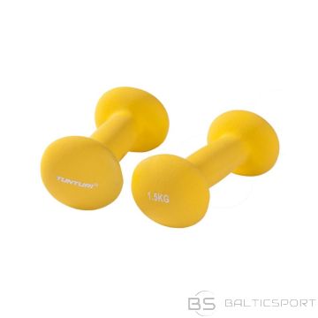 Hanteles TUNTURI Neoprēna hanteles 1.5kg, dzeltenas