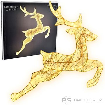 Koopman Ziemeļbriežu gaismas dekors 79x73cm 540LED zelta krāsā