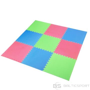One Fitness MP10 MULTIPACK GREEN-BL-RED PUZLE AIZSARGPAKLĀJS 60x60x1,0 CM (9 GAB. KOMPLEKTS)