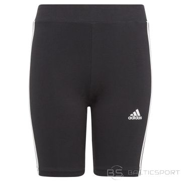 Adidas Leggings Essentials 3 Stripes Cotton Biike Tights girls Jr IC3628 / black / 140 cm