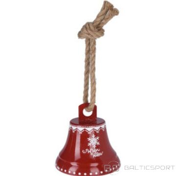 Christmas Decoration DECORATIVE BELL ON JUTE ROPE 12x13CM SNOWFLAKE