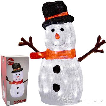 Koopman DEKORATĪVA SNIEDZNIEKA FIGŪRIŅA, DARBINĀMA AR BATERIJĀM, TAIMERIS, 40 LED, AUGSTUMS 39 CM, AKRILS