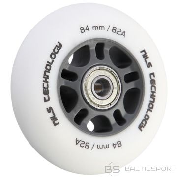 Nils Extreme PU 84x24 82A WHITE MAT (4 st.) + ABEC-9 (8 szt.) KOMPLEKTS