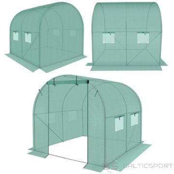 BS Siltumnīcas dārza tunelis 200x200x200cm PE zaļa tērauda konstrukcija (nav pieejama)