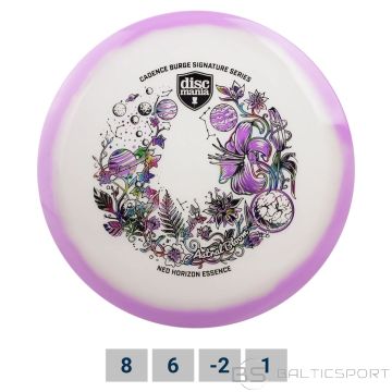Discgolf DISCMANIA Fairway Driver NEO HORIZON Essence Astral Bloom Candance Burge sērija Purple 8/6/-2/1