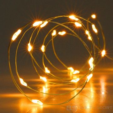 Christmas Decoration Гирлянда из 80 светодиодов на батарейках с проволочными лампами, супертеплый белый цвет
